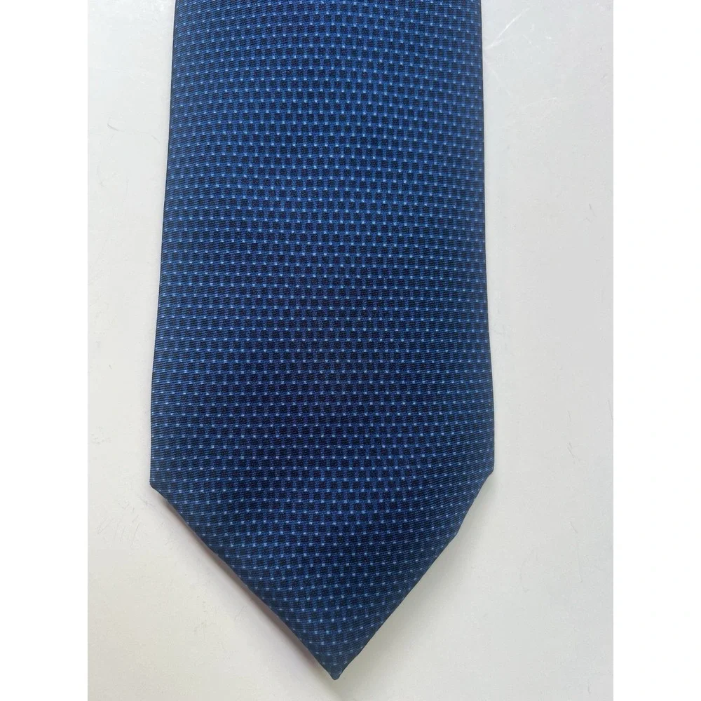 Tincati Milano Blue Luxury Tie 100% Silk Made In Italy Long 63 Inch